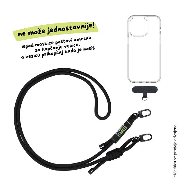 MAXMOBILE VEZICA ZA MOBITEL 6mm Crna-1