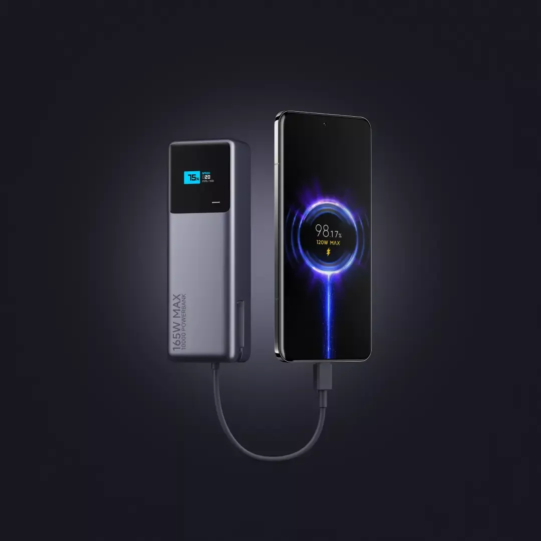 Prijenosna baterija XIAOMI Power Bank (10000mAh, 165W, integrirani kabel, GL)-4