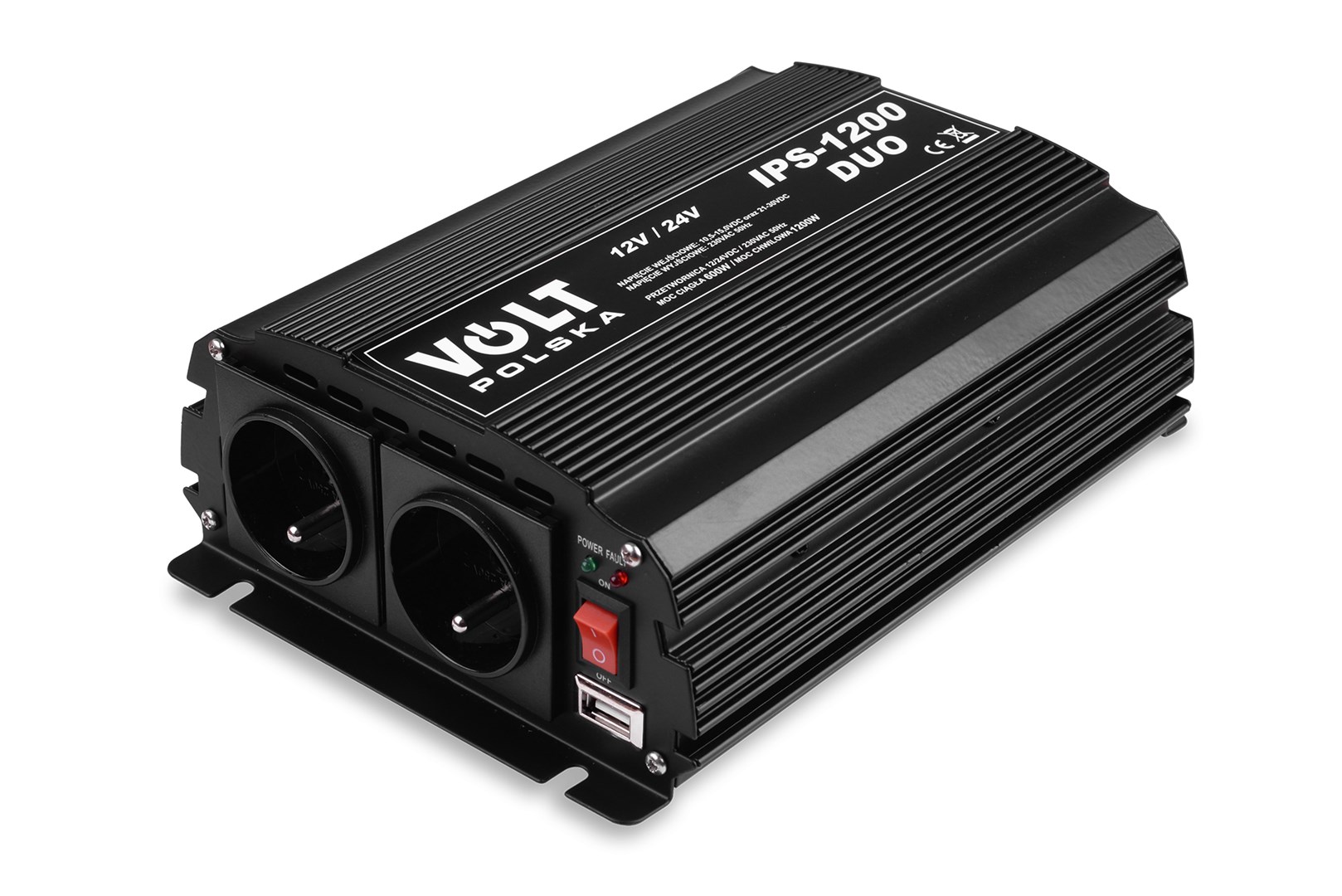 Pretvarač napona VOLT POLSKA IPS 1200 DUO (12/24V, 600/1200W, modificirani sinus)