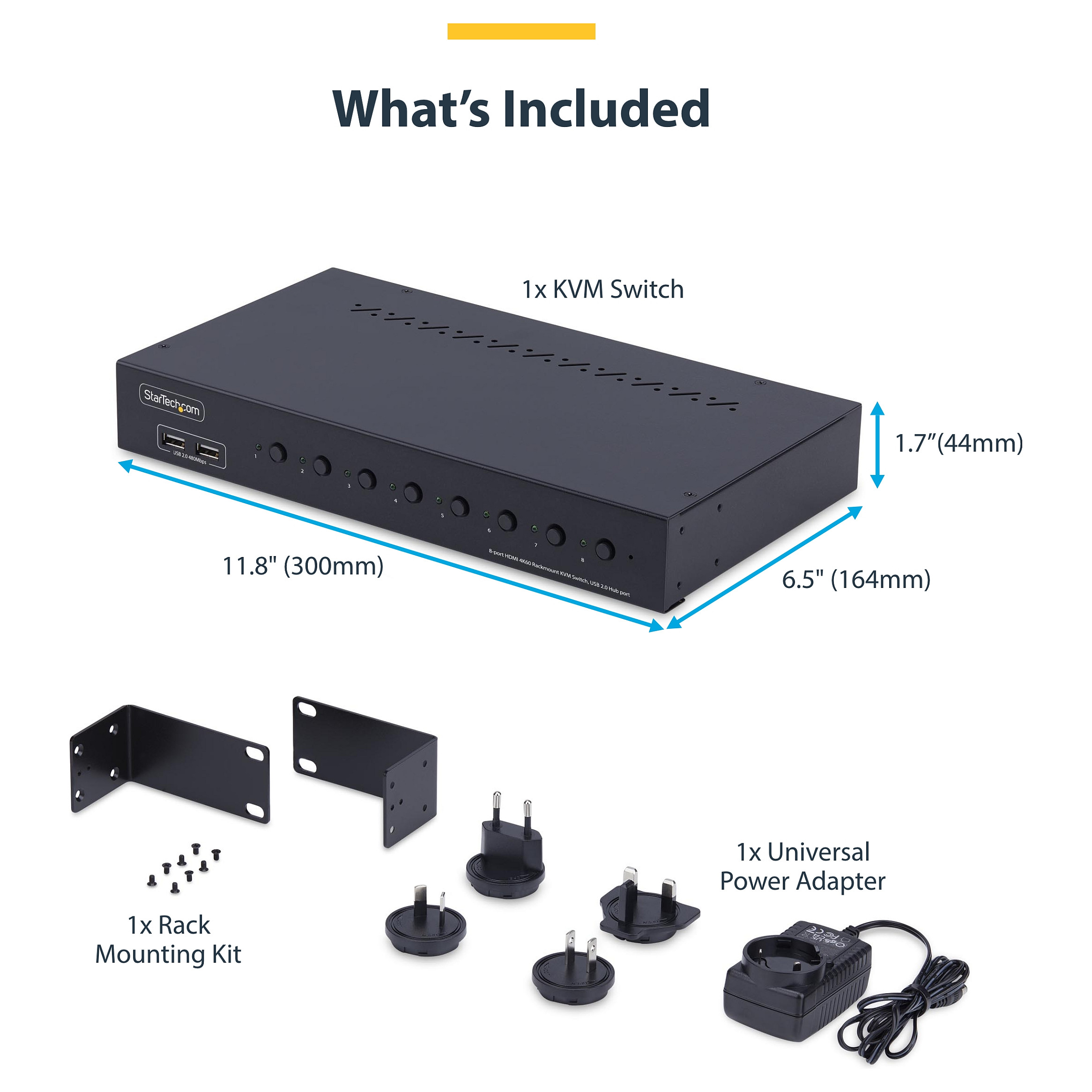 KVM preklopnik STARTECH SV831HD, 8-portni HDMI, 1U Rackmount-12