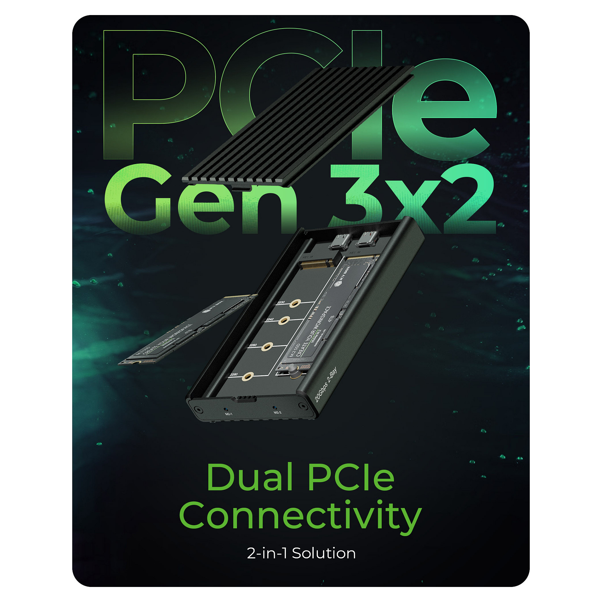 HDD ICY BOX Dock M.2 2x NVMe SSD-10