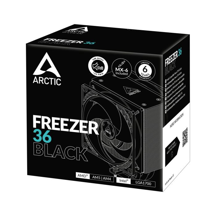 Hladnjak za procesor ARCTIC Freezer 36 (2x120 mm ventilatori, 4 heatpipes, termalna pasta MX-6, REACH/RoHS/UKCA kompatibilan)-10