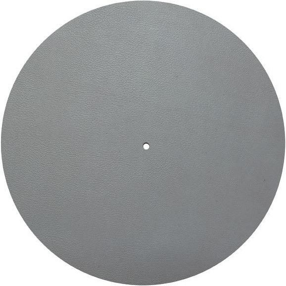 Podloga za gramofonske ploče PRO-JECT Leather it, siva, kožna-0