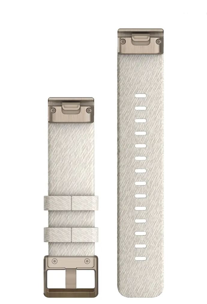 Zamjenski remen GARMIN  za fenix 7S Cream Heathered Nylon (cream gold kopča), 010-13102-07