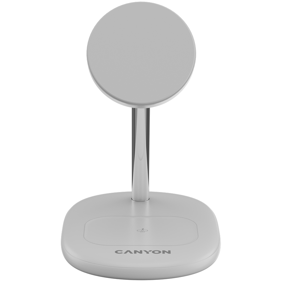 Bežični punjač CANYON CNS-WCS205W (15W, Qi2, 2u1, bijeli)-1
