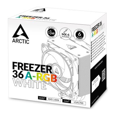 Hladnjak za procesor ARCTIC Freezer 36 A-RGB (4 heatpipea, dva 120 mm ventilatora, 12 ARGB LED dioda, podržava veliki broj CPU utora)-3