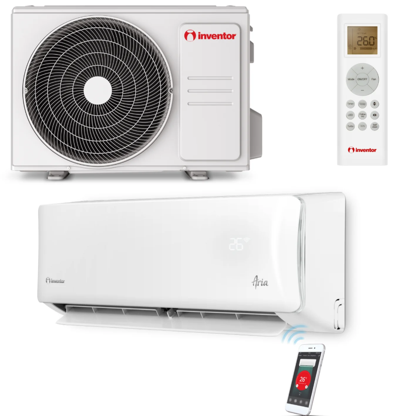 Klima uređaj INVENTOR ARIA 5 AR5VI-18WFI/ AR5VO-18 komplet (5.27 kW, inverter, Wi-Fi, HEPA filter, 5 godina garancije, A++)