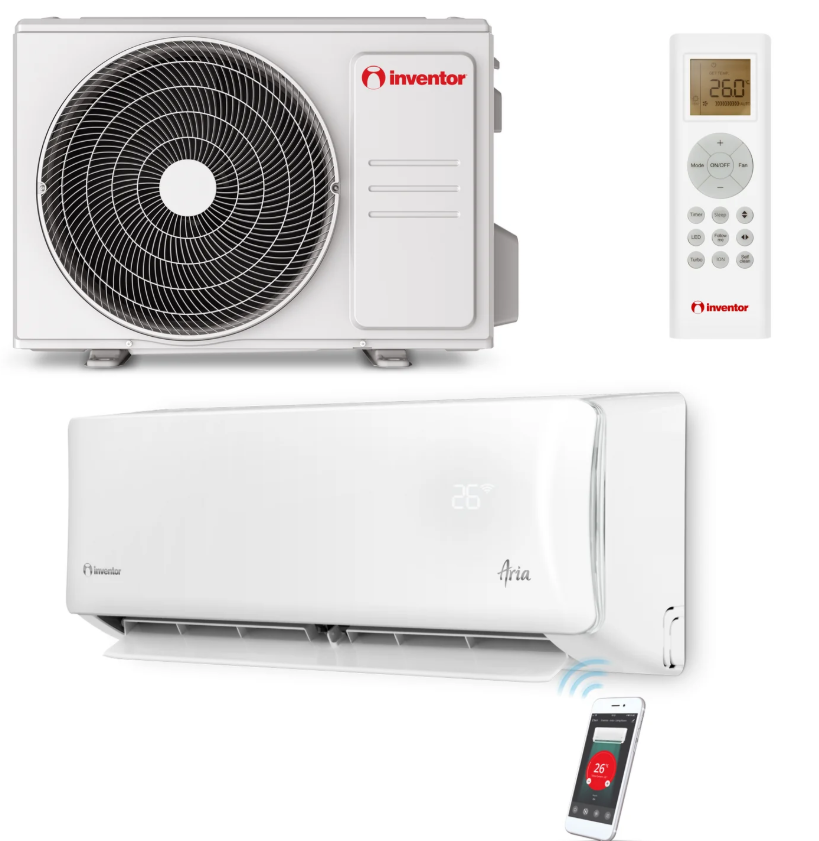 Klima uređaj INVENTOR ARIA 5 AR5VI-24WFI/ AR5VO-24 komplet (7.5 kW, inverter, Wi-Fi, HEPA filter, 5 godina garancije, A++)