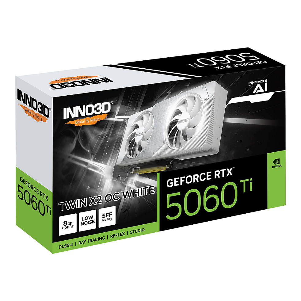 Grafička kartica INNO3D RTX 5060 Ti Twin X2 OC (8gb, bijela)-1