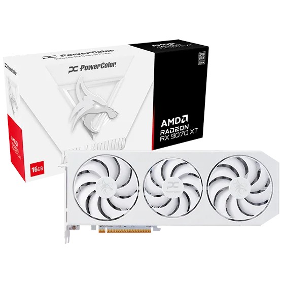 Grafička kartica PowerColor Hellhound Radeon RX 9070 XT Spectral White AMD 16 GB GDDR6-6