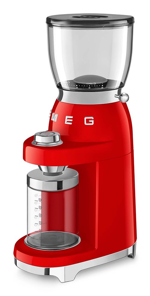 Mlinac za kavu SMEG CGF11RDEU (30 razina mljevenja, 350g spremnik, 150W) Red-1