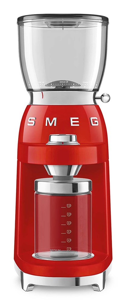 Mlinac za kavu SMEG CGF11RDEU (30 razina mljevenja, 350g spremnik, 150W) Red-0