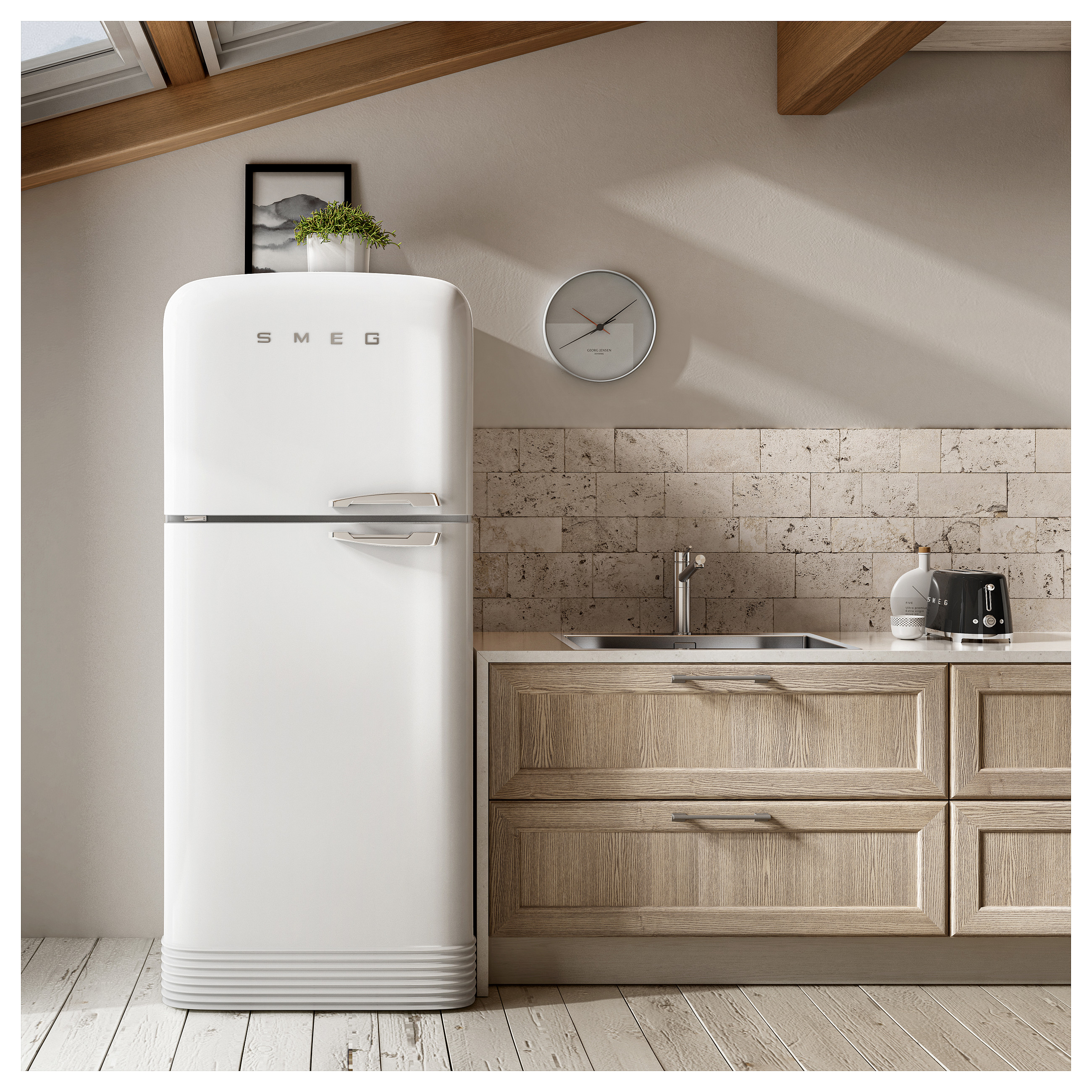 Toster SMEG TSF01BLEU (50's Style, 2 utora, crni)-3