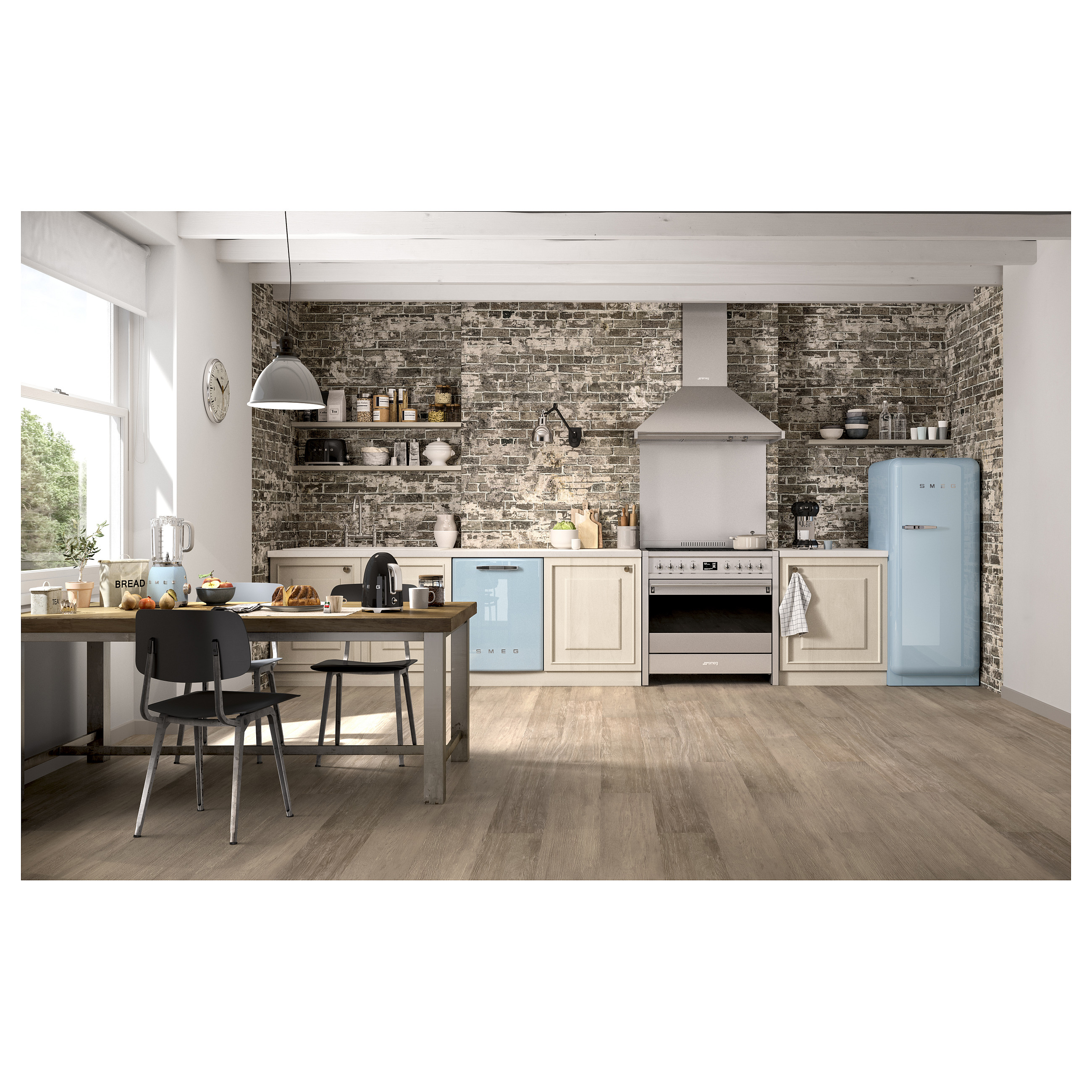 Toster SMEG TSF01BLEU (50's Style, 2 utora, crni)-4