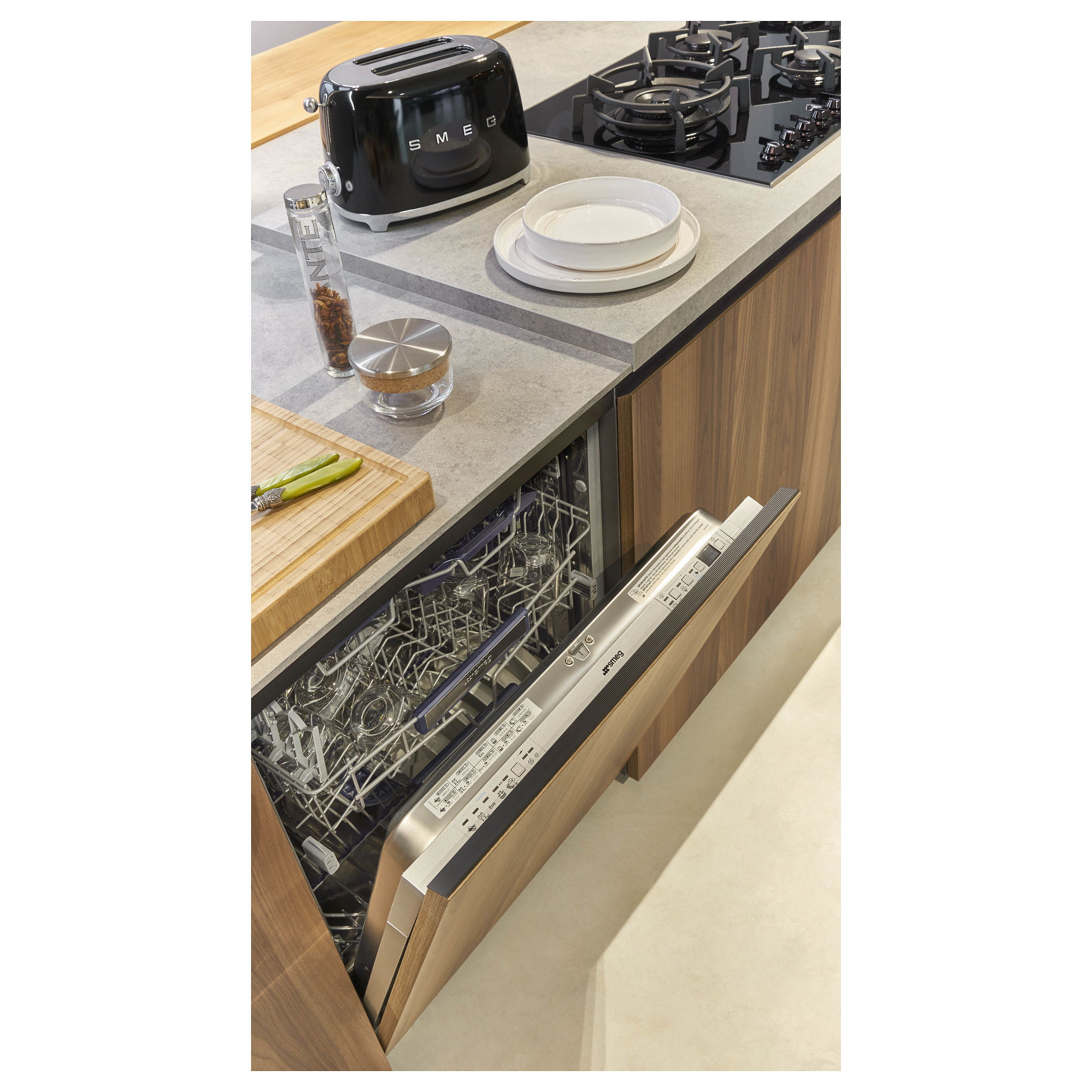 Toster SMEG TSF01BLEU (50's Style, 2 utora, crni)-8
