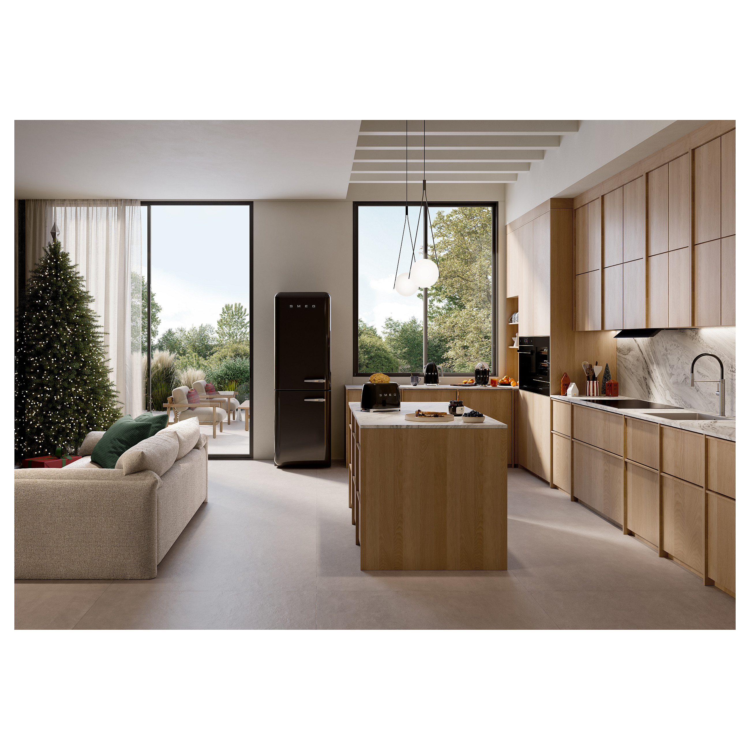 Toster SMEG TSF01BLEU (50's Style, 2 utora, crni)-14