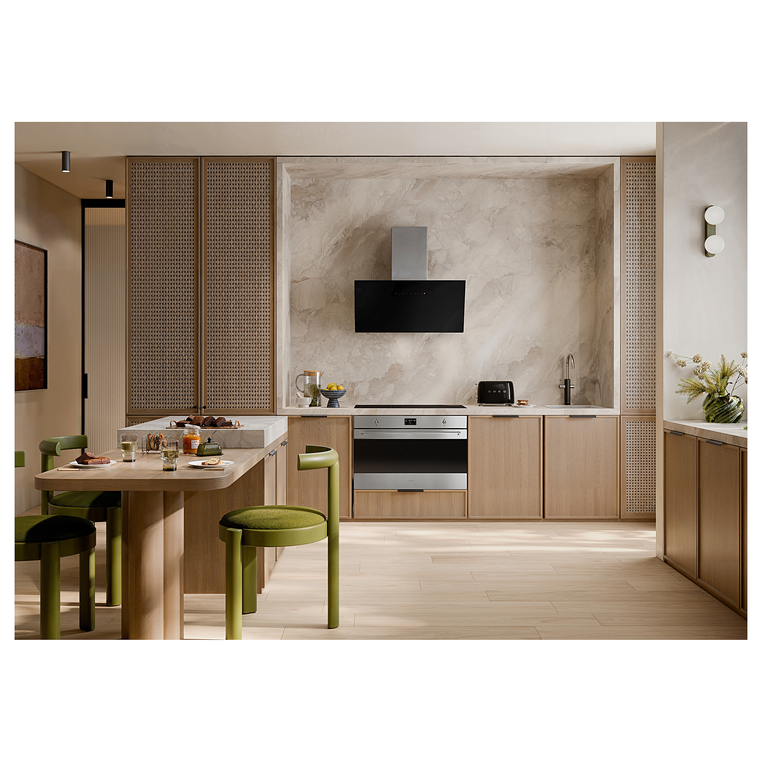 Toster SMEG TSF01BLEU (50's Style, 2 utora, crni)-15