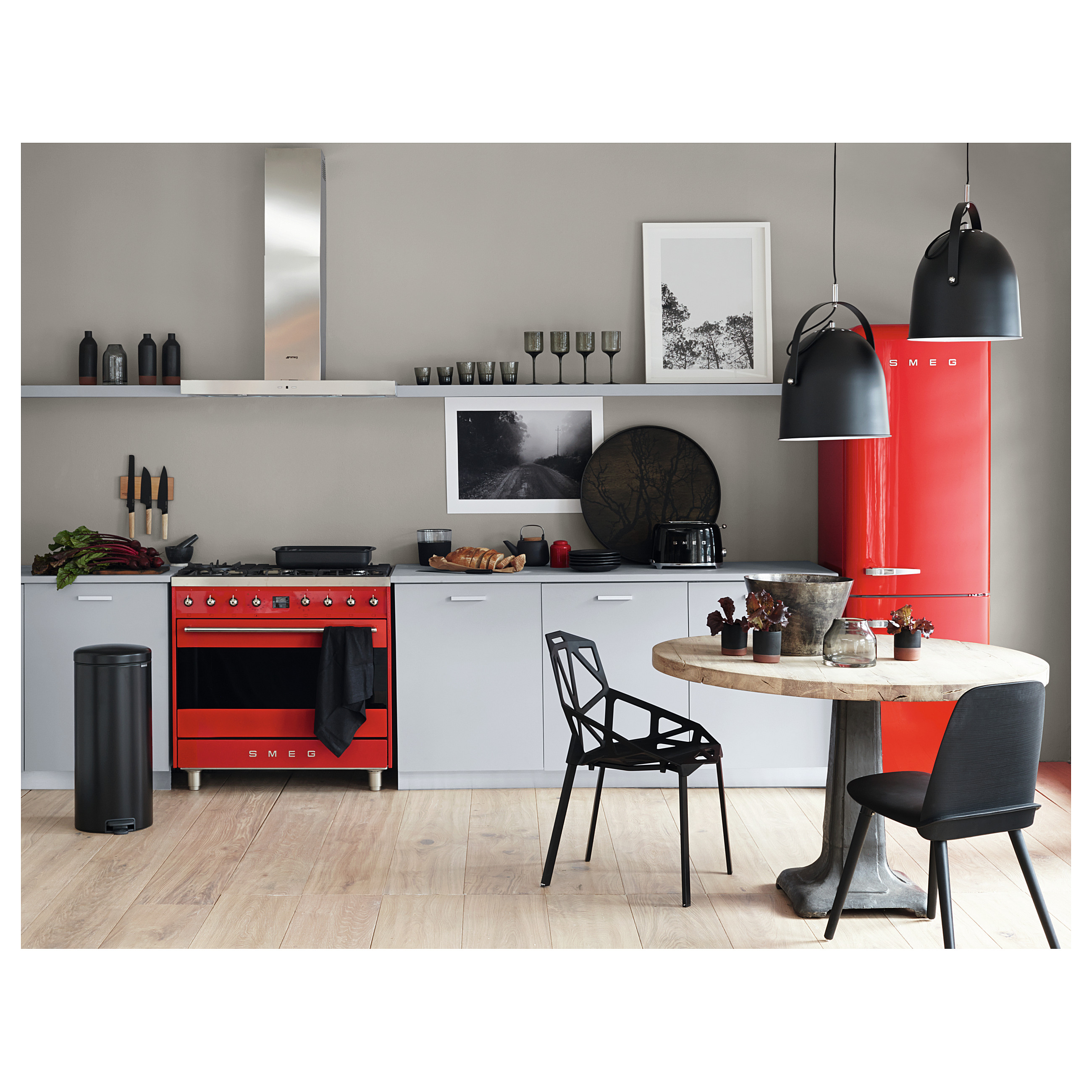Toster SMEG TSF01BLEU (50's Style, 2 utora, crni)-17