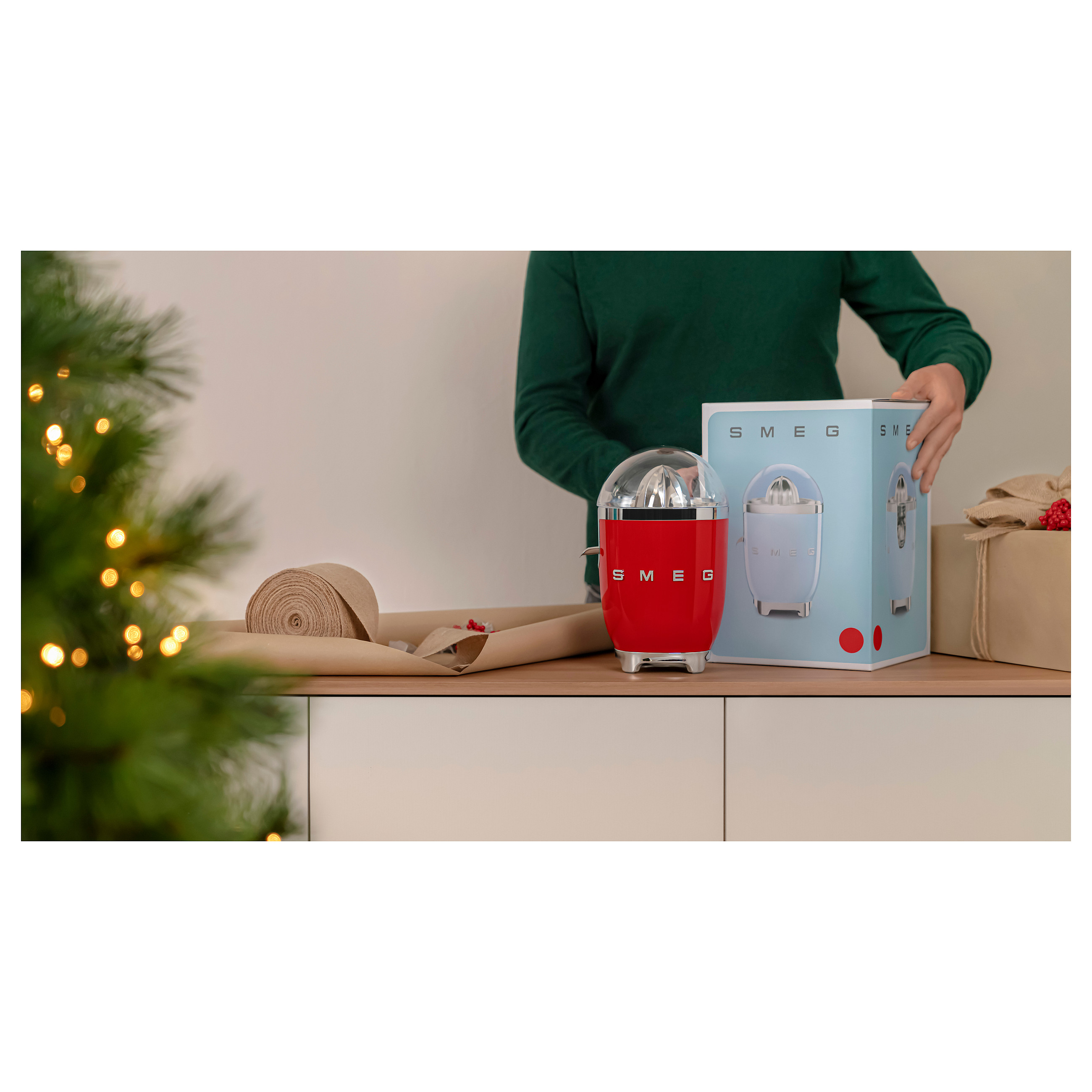 Cjedilo za agrume SMEG 50's Style CJF11RDEU (70W, automatski start/stop, crveno)-11