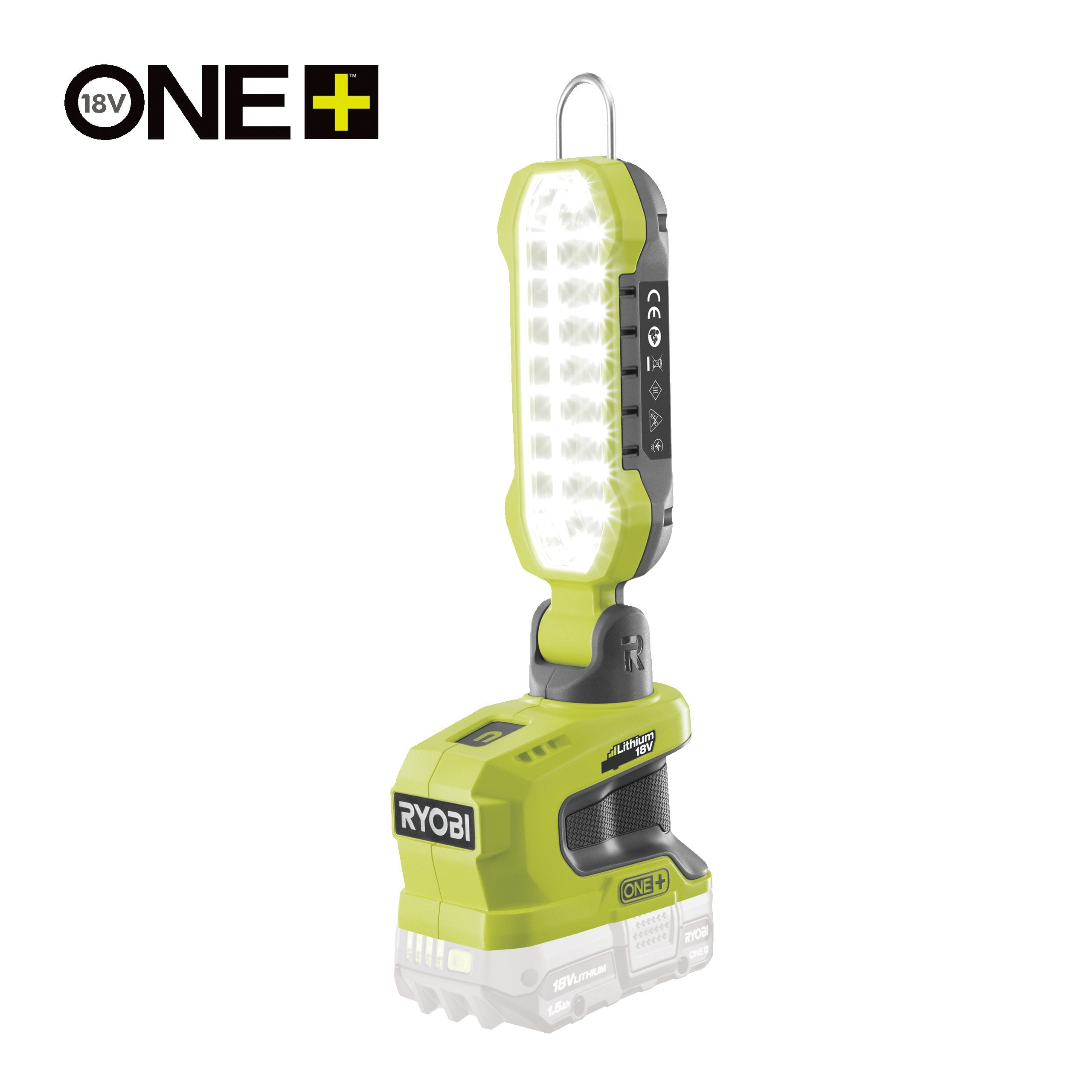 Akumulatorska LED lampa RYOBI 18V ONE+ R18ALP-0 (850 lumena, 360°, USB priključak)-0