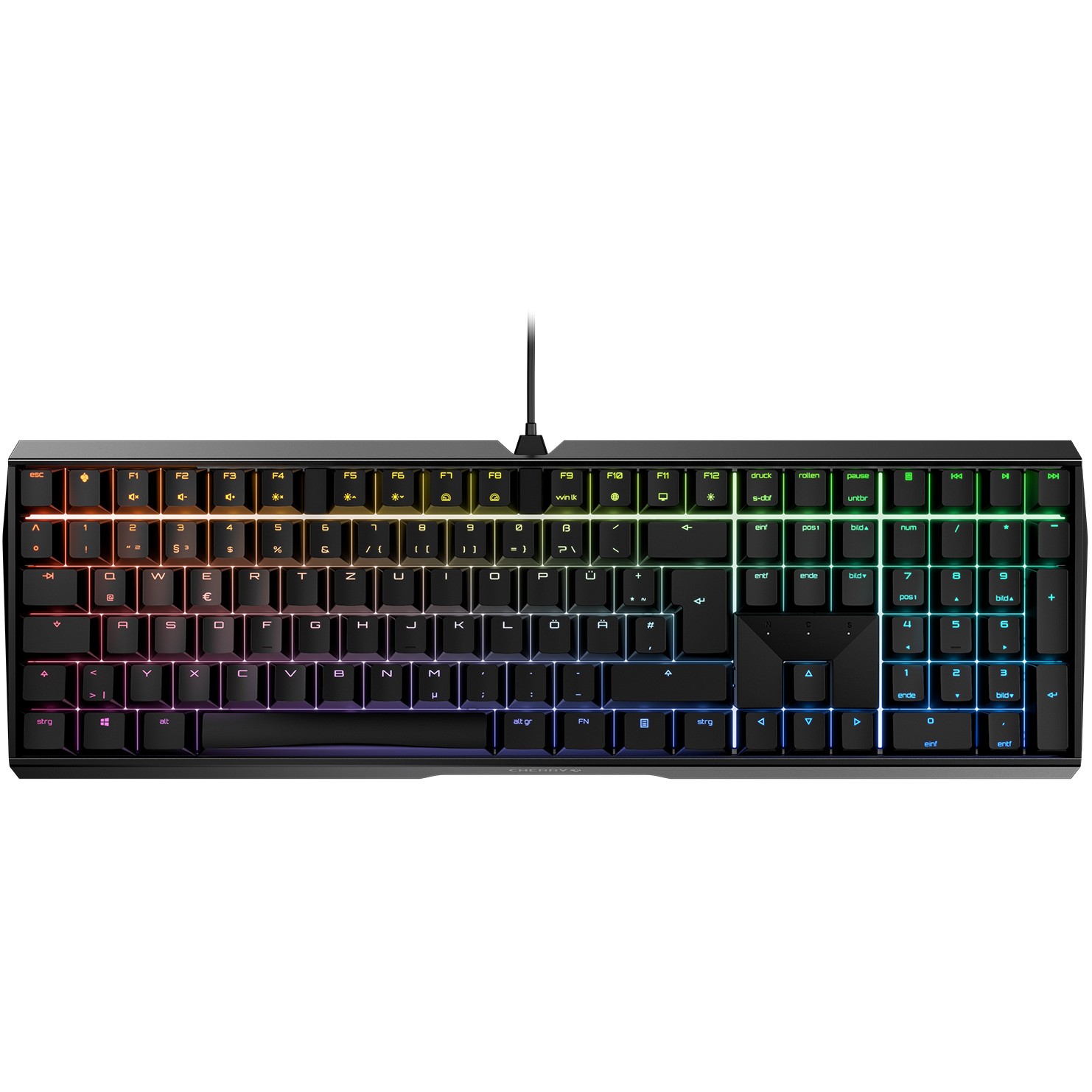Gaming tipkovnica CHERRY MX 3.0S RGB (USB, QWERTZ, crna) – internacionalna non HR tipkovnica-0