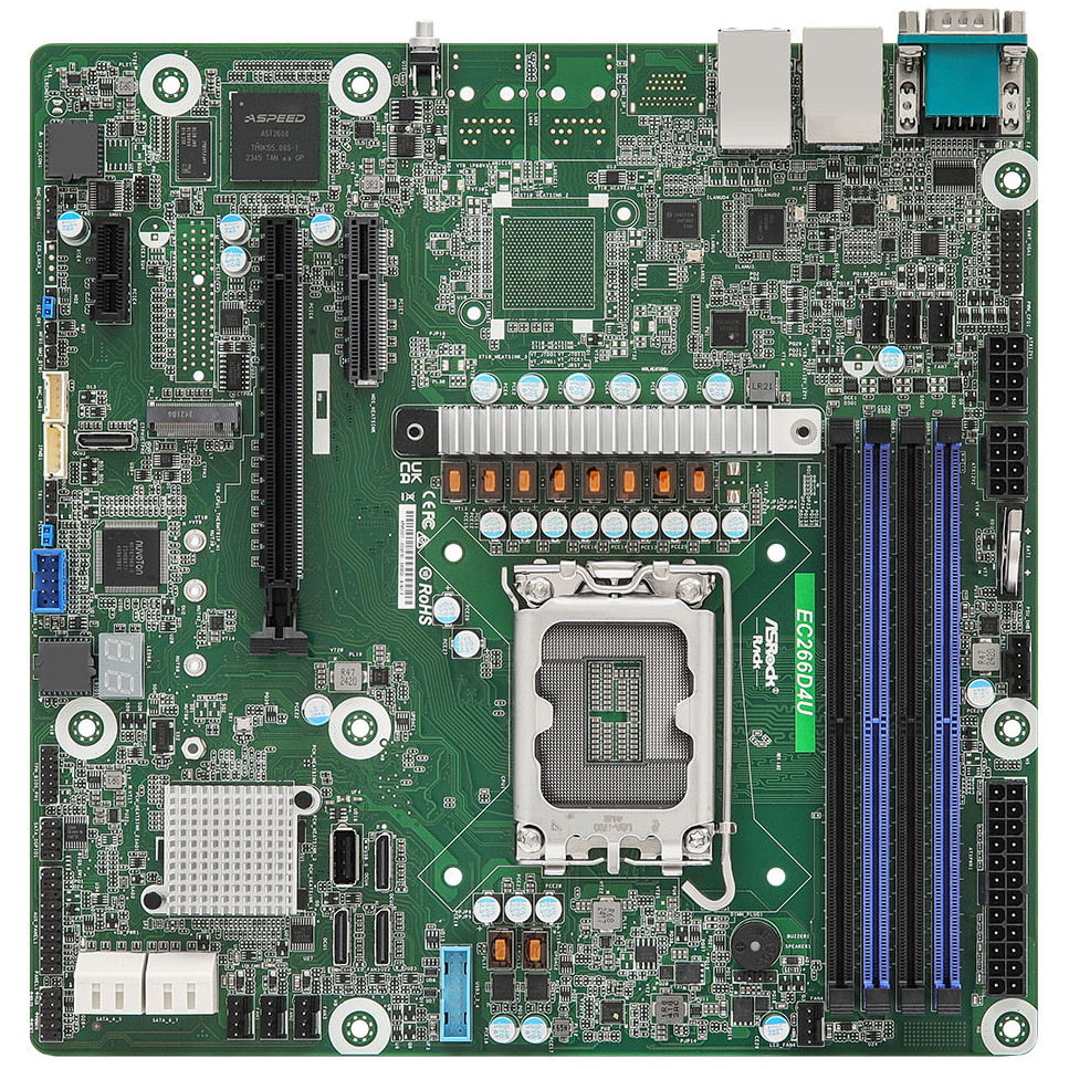 Motherboard ASROCK EC266D4U Intel C266 LGA 1700 micro ATX
