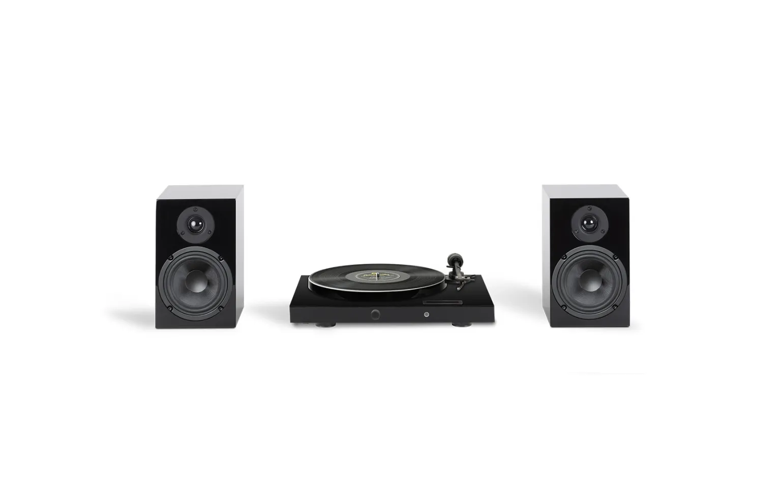 Hi-fi set PRO-JECT Juke Box E1 OM5e gramofon, Speaker Box 5 zvučnik, piano black-1