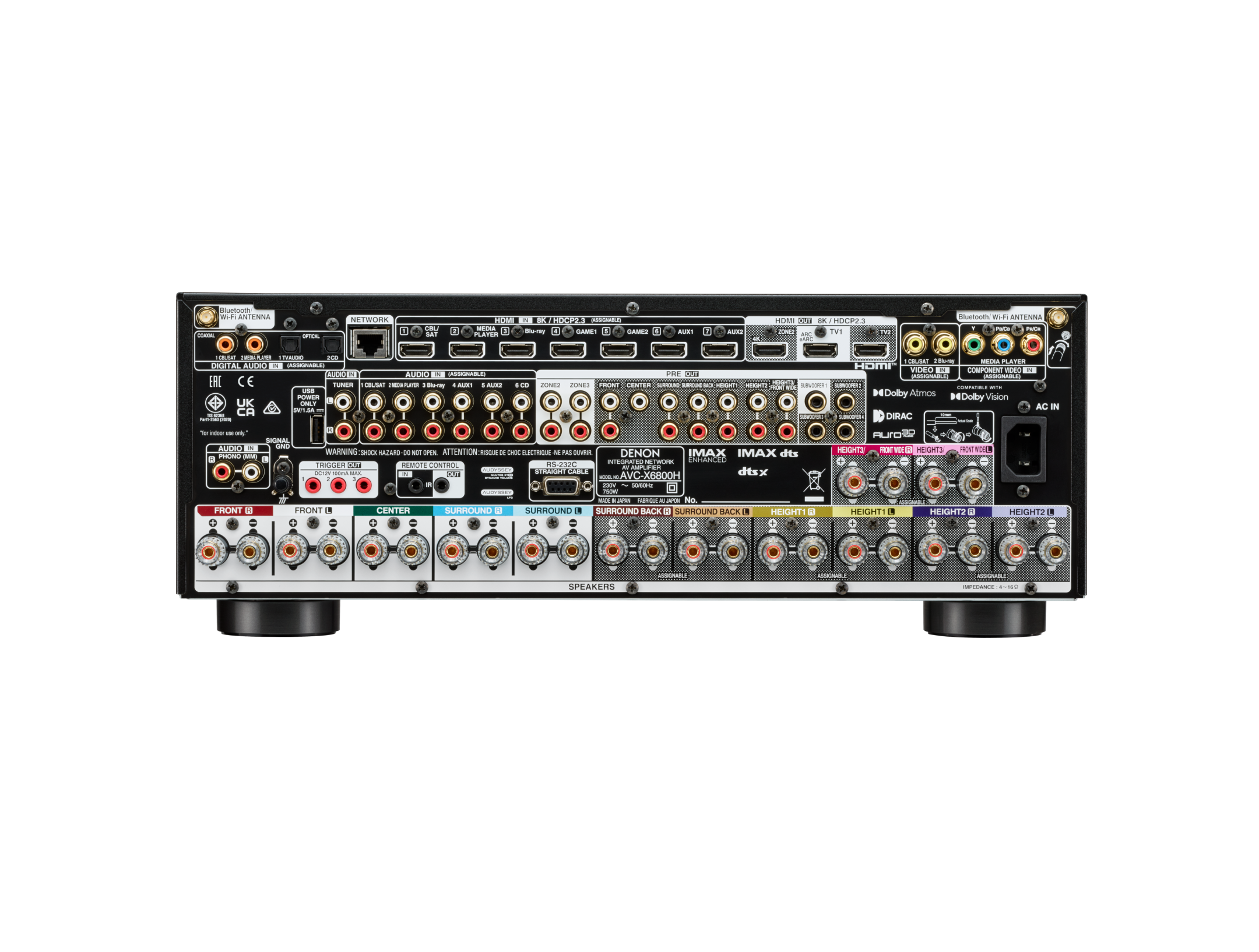 AV receiver DENON AVC-X6800H crni-2