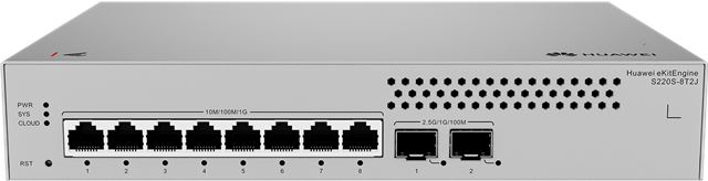 Switch HUAWEI eKit L2 S220S-8T2J (8 x 10/100/1000BASE-T ports, 2 x 2.5GE SFP ports, Packet forwarding rate 19 Mpps, Switching capacity 26 Gbit/s)