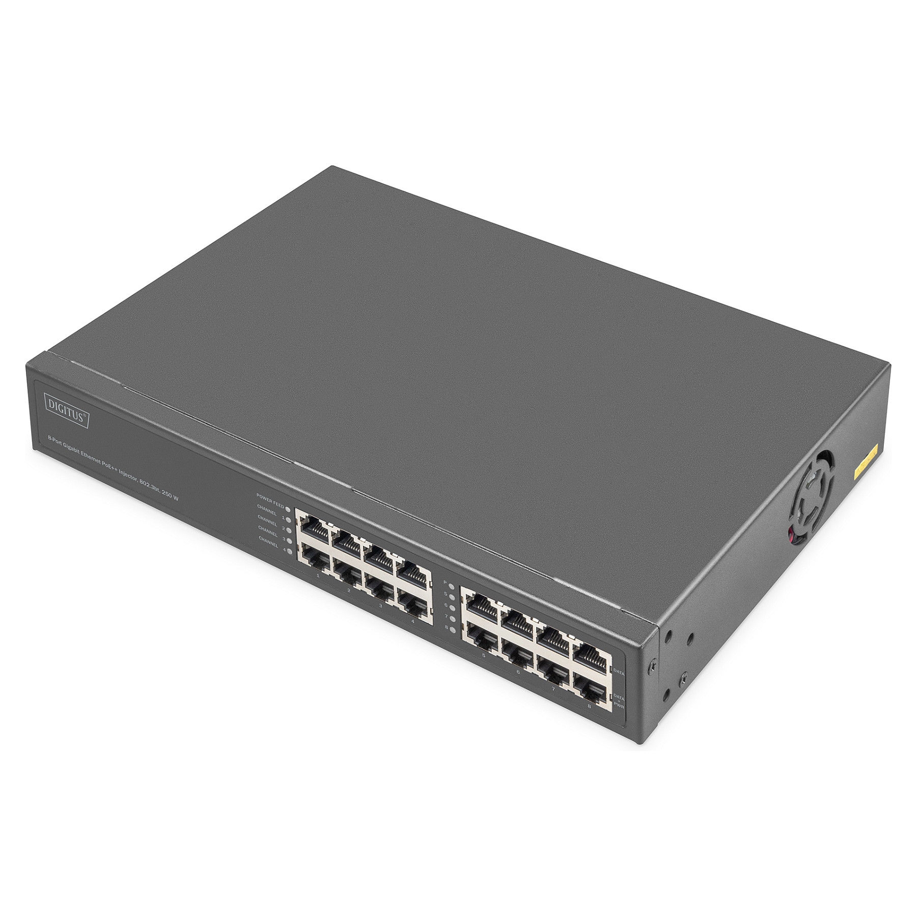 Switch DIGITUS 8-Port Gigabit PoE + Injektor 250W-0
