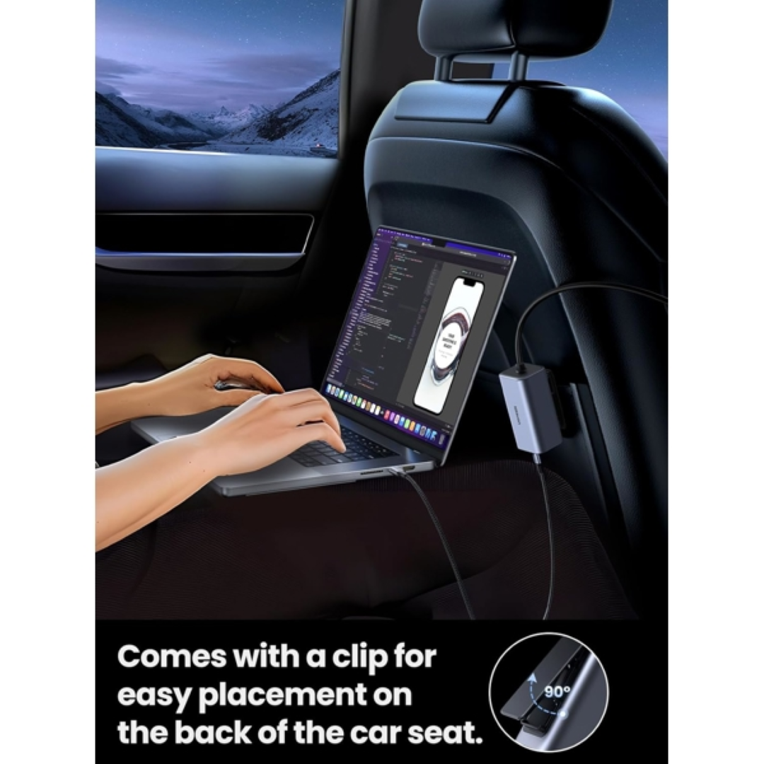 Ugreen 150W car charger with 4 connections-5