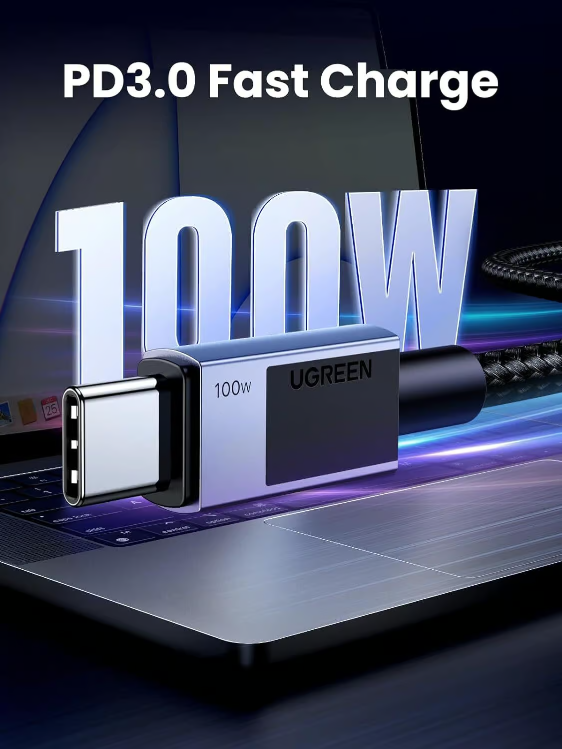 Kabel UGREEN USB-C on USB-C 100W 0.5m-4