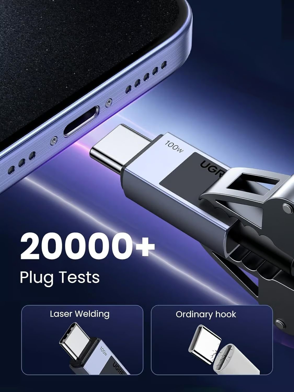 Kabel UGREEN USB-C on USB-C 100W 0.5m-5