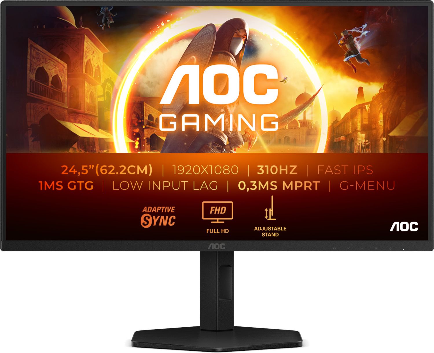 Monitor AOC 25G4SXU (24,5", 2xHDMI, DP, 230Hz, HAS, USB)