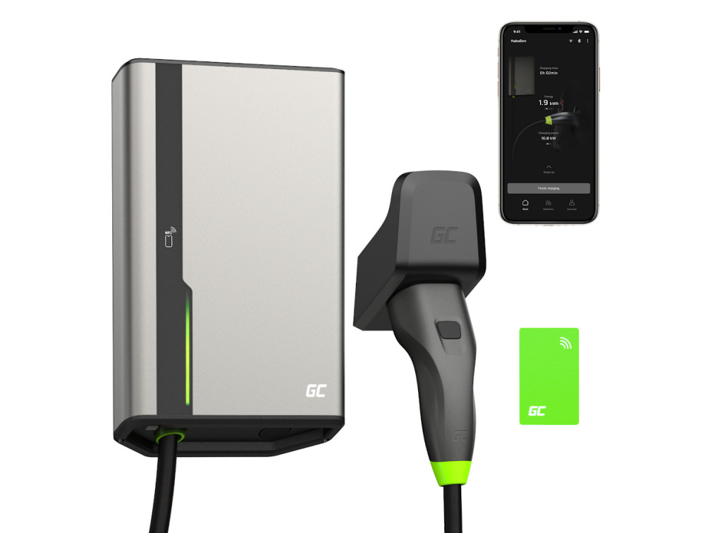 Kućna punionica GREEN CELL HabuDen (22kw, 32a, 5m kabel, nfc)-1
