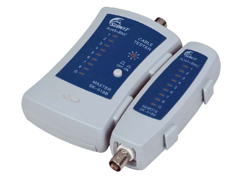 Mrežni kabel tester Alantec NI007 (PoE tester, Plava, Siva)-0