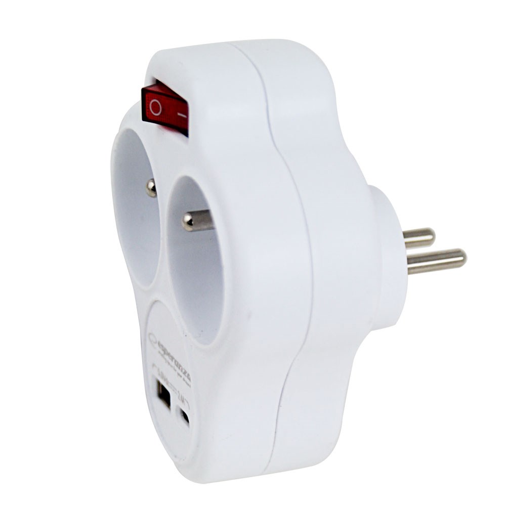 Električni razdjelnik ESPERANZA ELK311W (2 GN., USB-C, USB-A, bijeli)-3