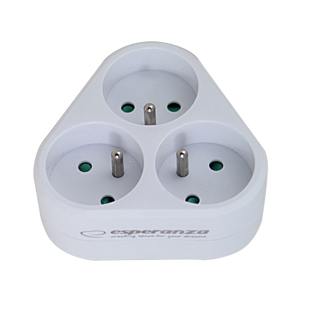 Električni razdjelnik ESPERANZA ELK303W (3 utičnice, bijela)-1