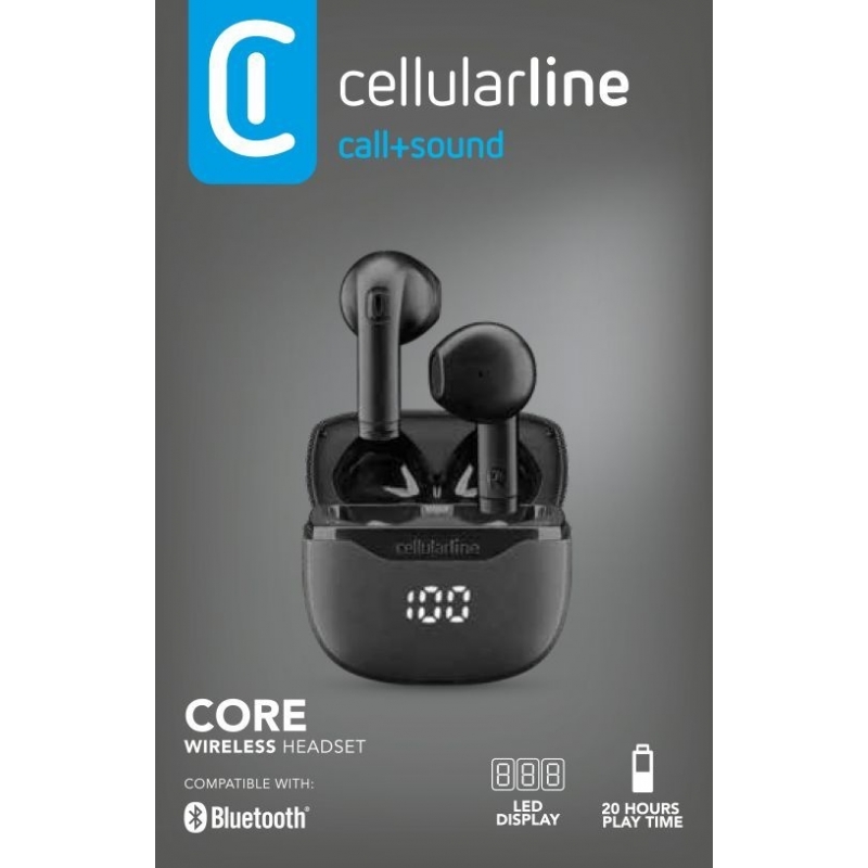 Slušalice CELLULARLINE, ACL, Core, Bluetooth, In-Ear, TWS, Black-1