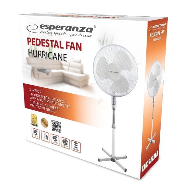 Samostojeći ventilator ESPERANZA HURRICANE EHF001WW bijeli-3