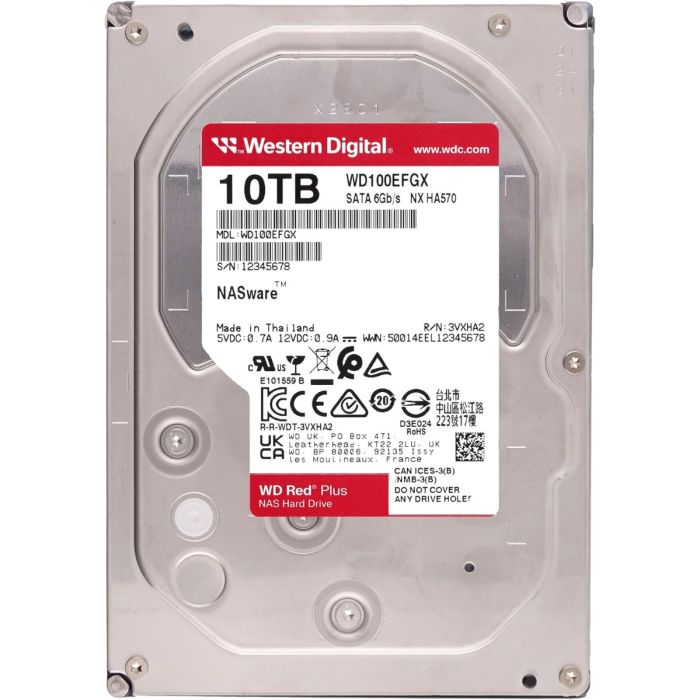 Tvrdi disk WESTERN DIGITAL WD Red Plus WD100EFGX (3.5'', 10tb, 512mb, 7200 rpm, sata 6 gb/s)-3