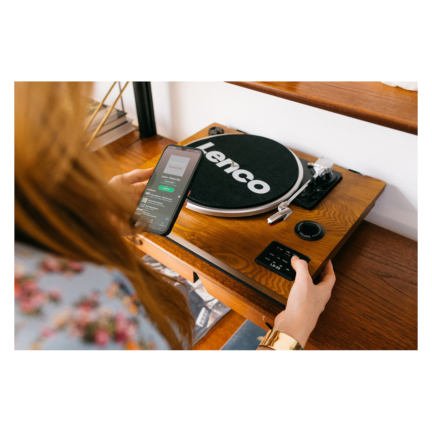 Gramofon LENCO LS-55WA, sa zvučnicima, bluetooth, USB, MP3, drveni-13