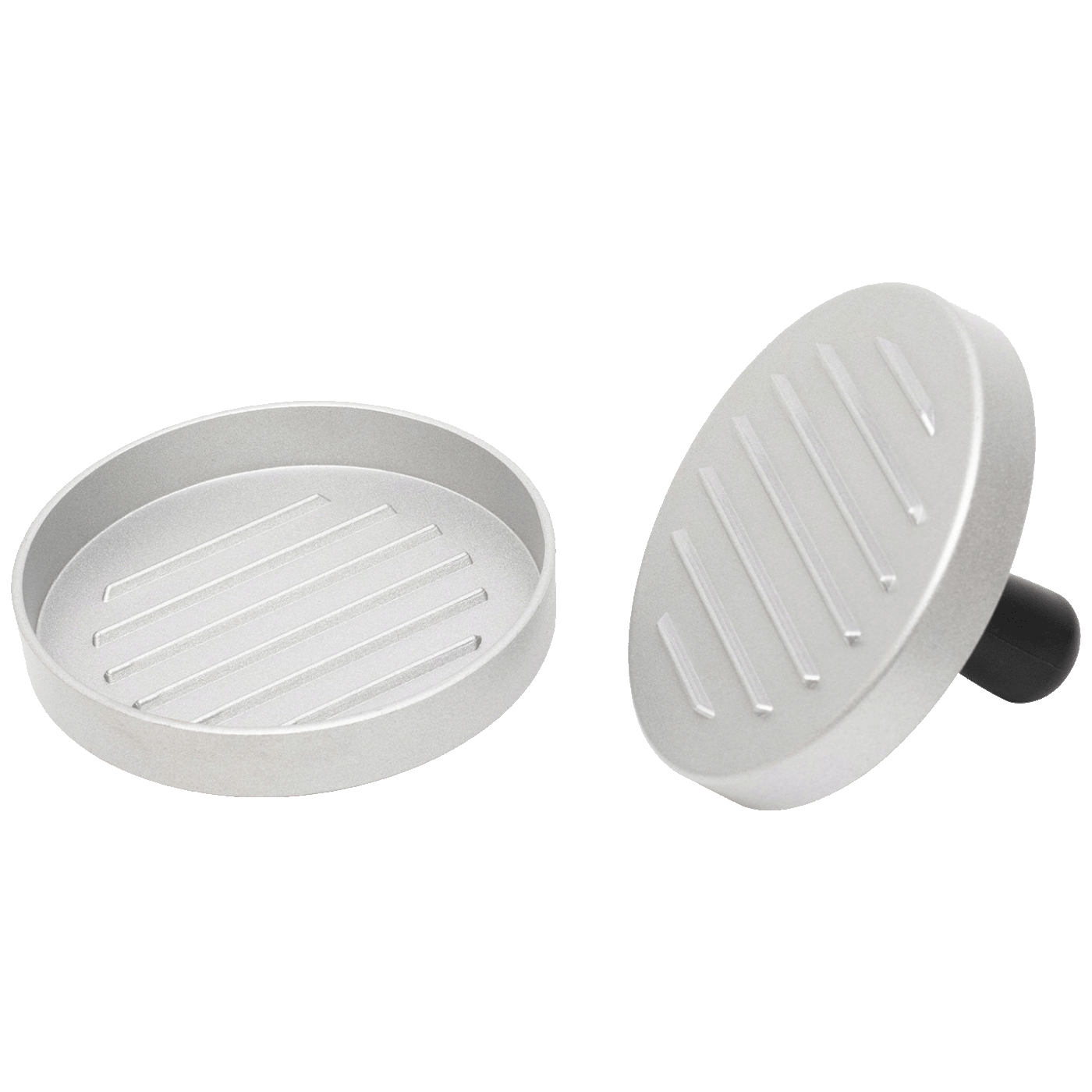 home Preša za hamburgere, rebrasti aluminij, promjer 115 mm - GRT06-0