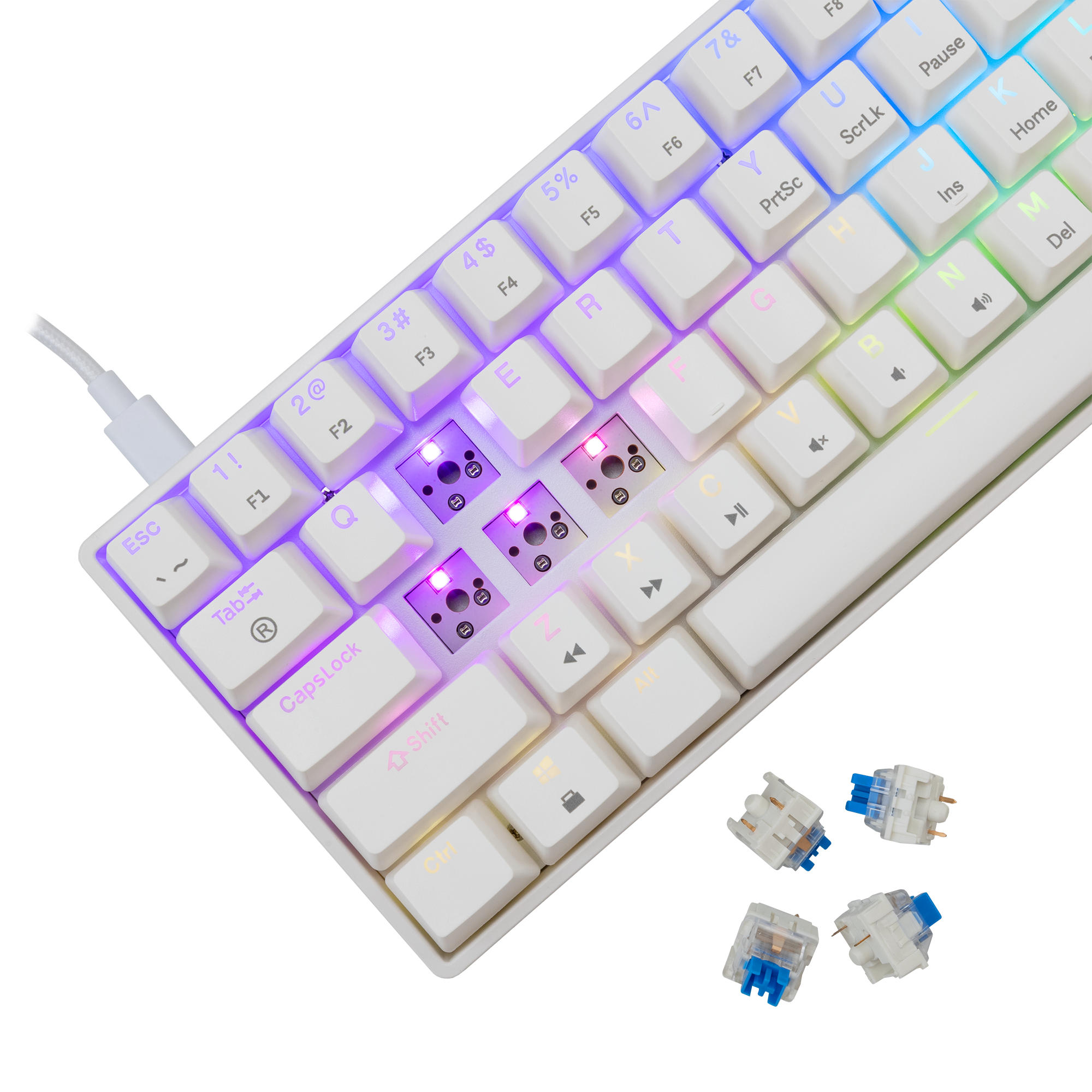 White Shark KEYBOARD GK-004122 SHINOBI-2 Black - Mechanical / HR - BLUE SW.-20