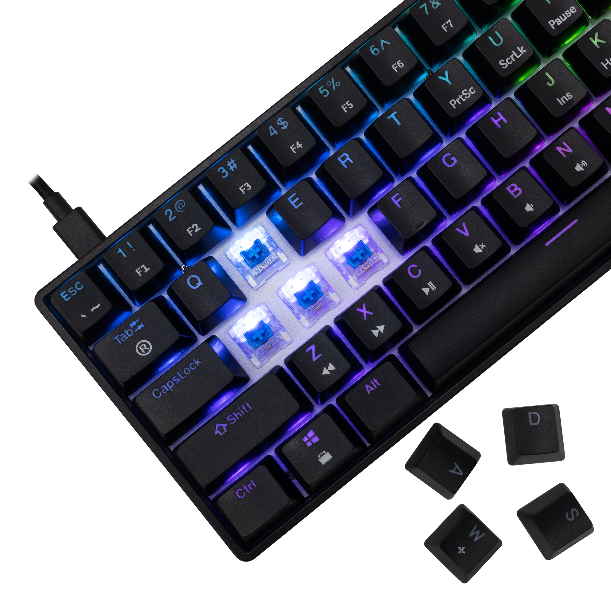 White Shark KEYBOARD GK-004122 SHINOBI-2 Black - Mechanical / HR - BLUE SW.-2