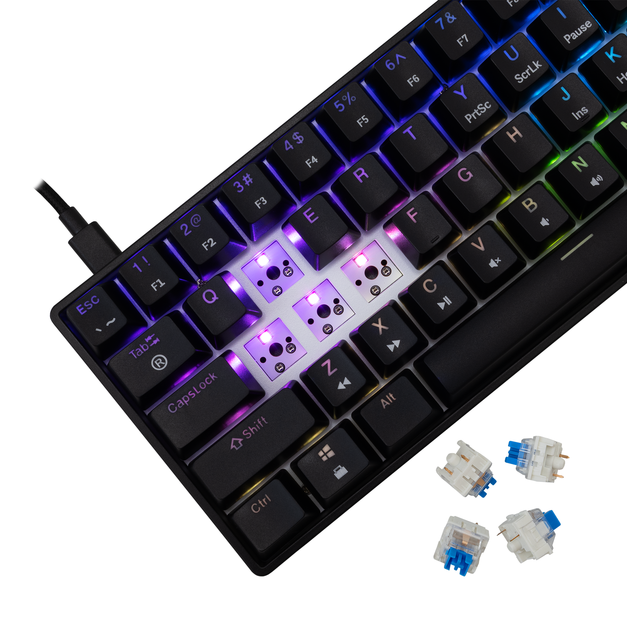 White Shark KEYBOARD GK-004122 SHINOBI-2 Black - Mechanical / HR - BLUE SW.-3