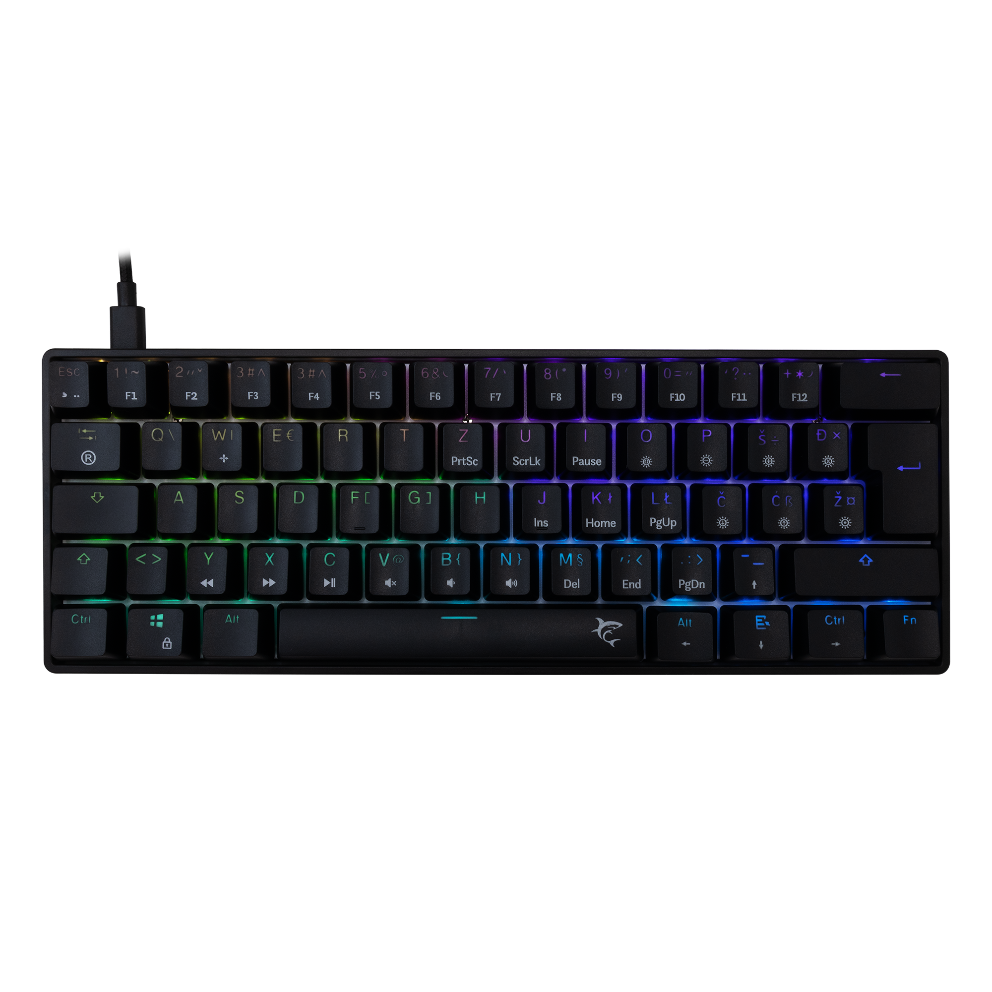 White Shark KEYBOARD GK-004132 SHINOBI-2 Black - Mechanical / HR- BROWN SW.-0