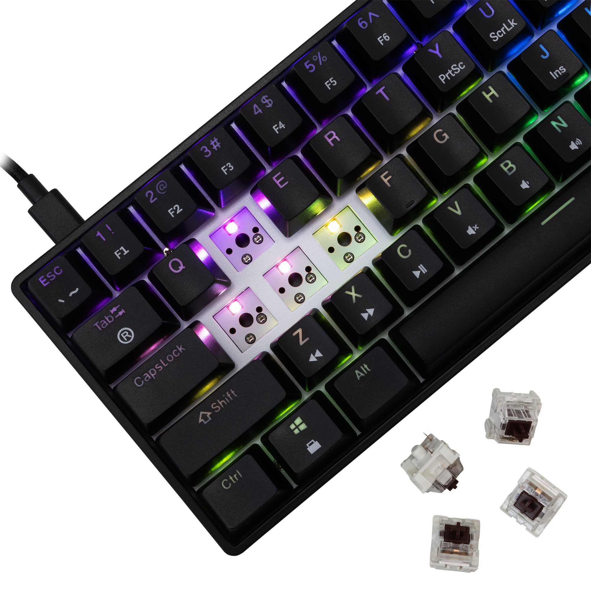 White Shark KEYBOARD GK-004132 SHINOBI-2 Black - Mechanical / HR- BROWN SW.-3