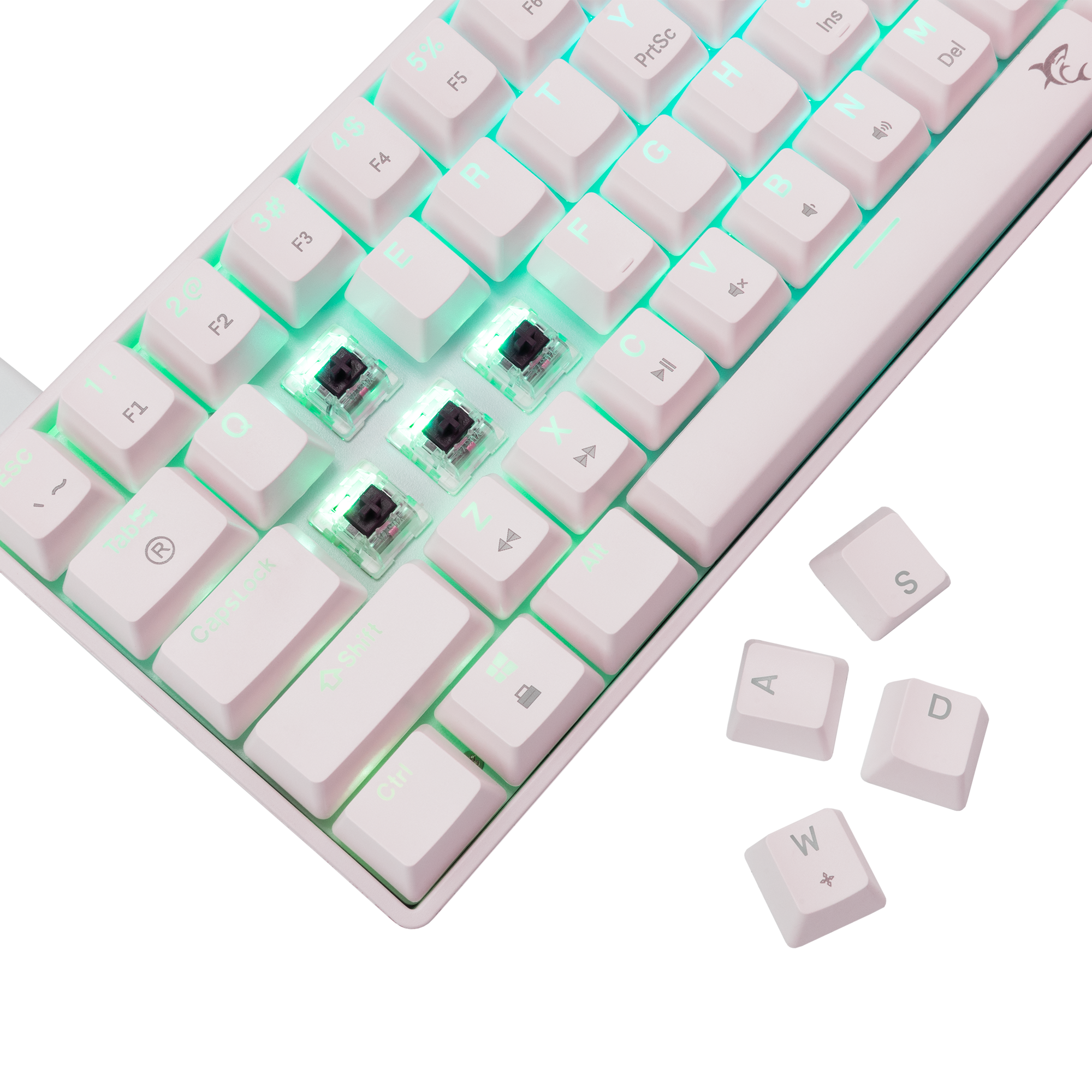 White Shark KEYBOARD GK-004232 SHINOBI-2 White - Mechanical / HR- BROWN SW.-17