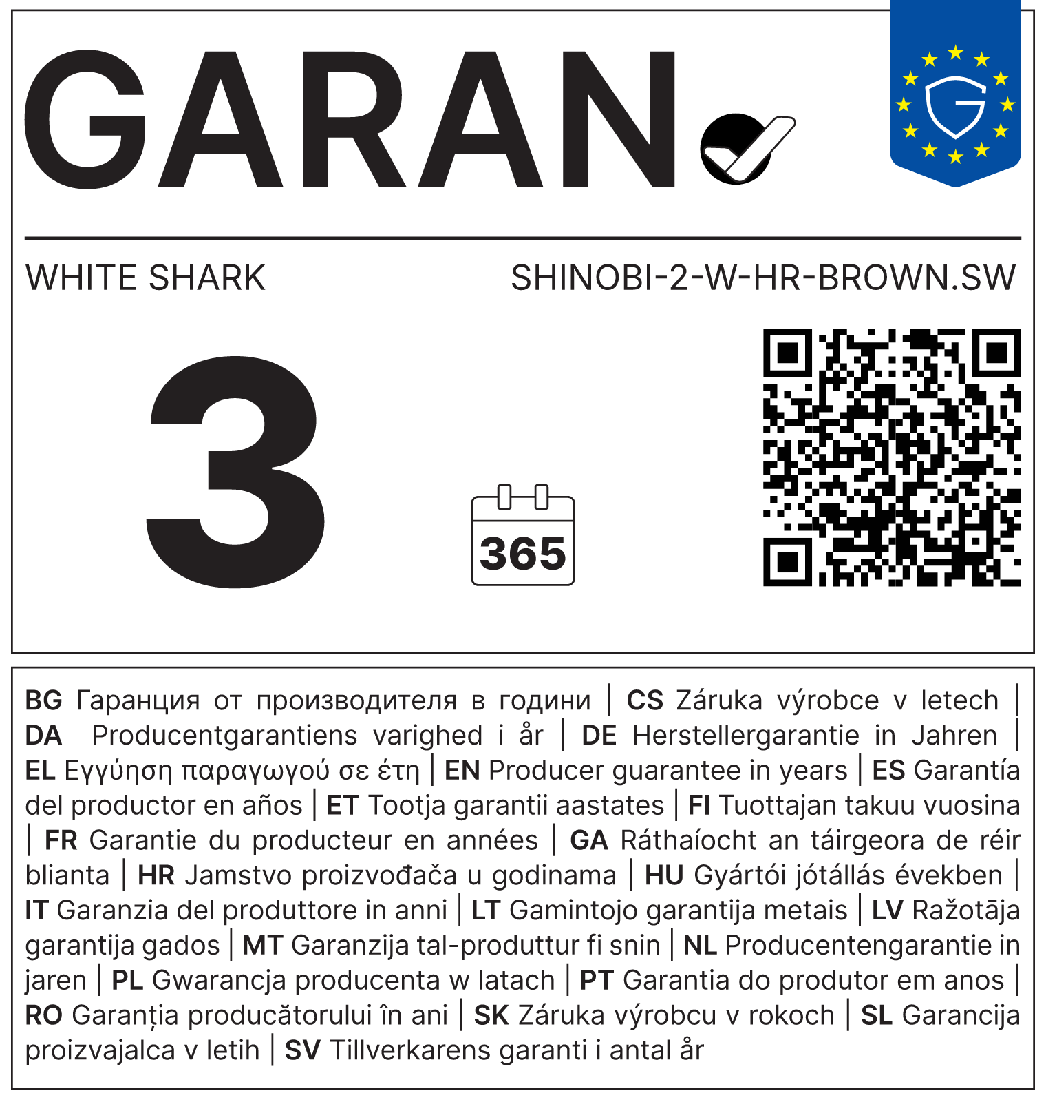 White Shark KEYBOARD GK-004232 SHINOBI-2 White - Mechanical / HR- BROWN SW.-1